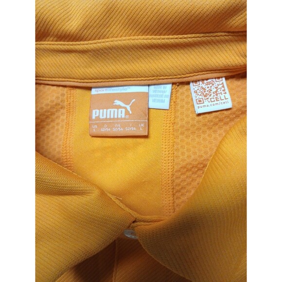 Puma Sport Lifestyle Men’s Orange Short Sleeve Golf Polo Shirt Size Large - Picture 7 of 13